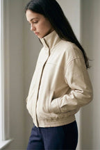 Faux Leather Bomber Jacket