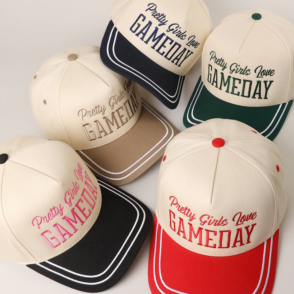 PRETTY GIRLS..Embroidery Double Stitch Trucker Hat