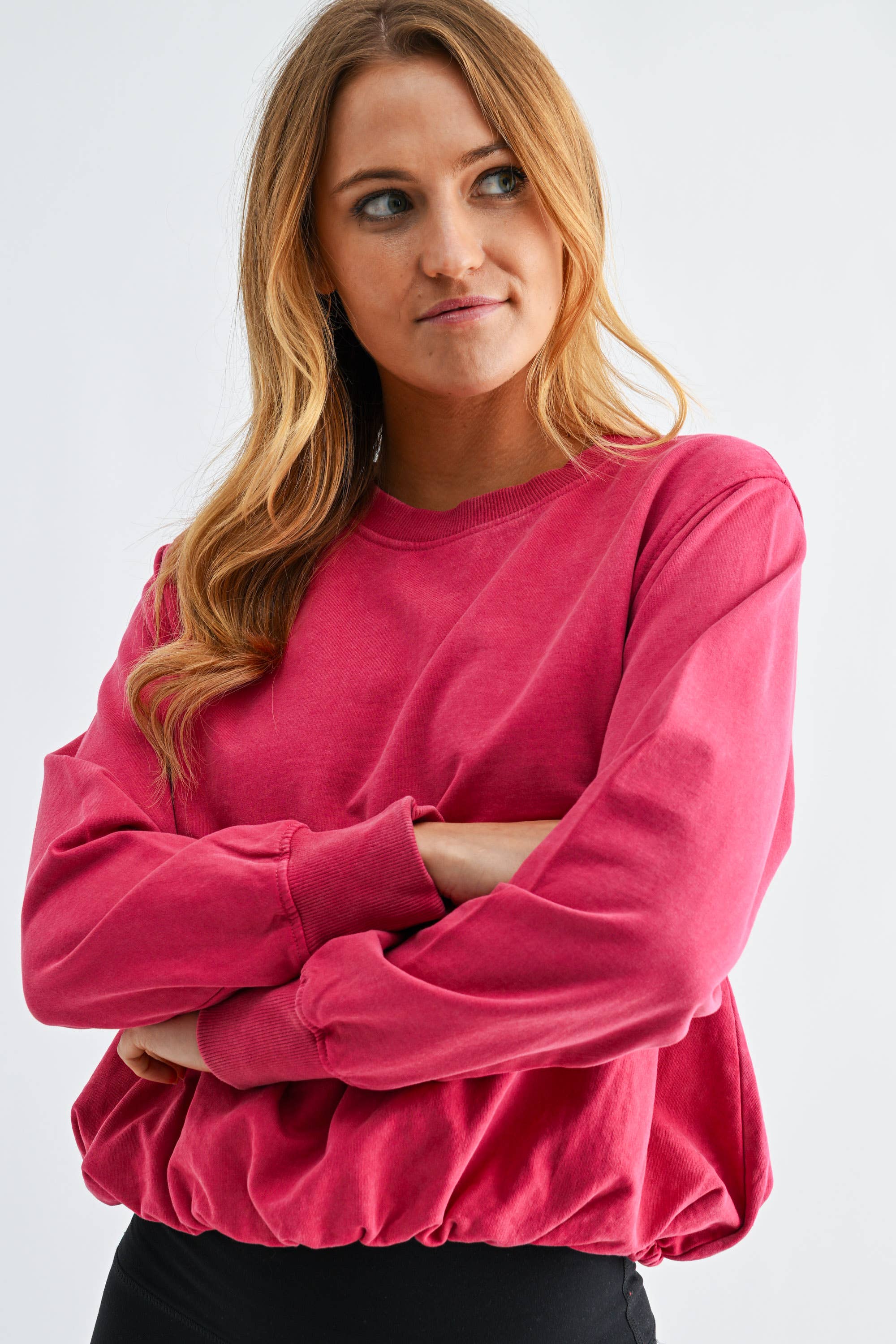 Mineral Cloud Bubble Hem Pullover