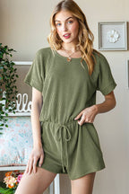 SP1041-17 SOLID URBAN RIBBED ROMPER