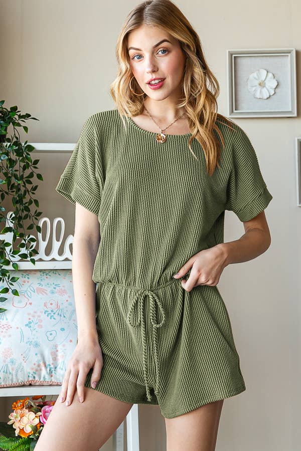 SP1041-17 SOLID URBAN RIBBED ROMPER