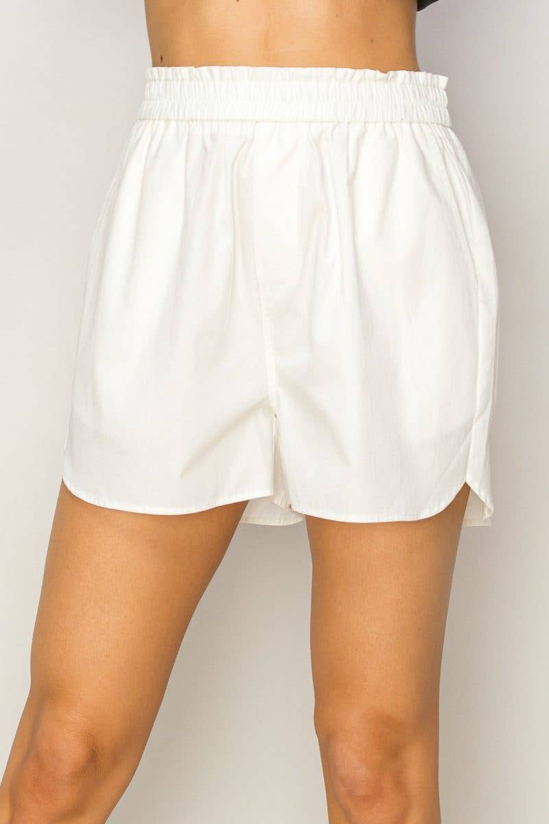Poplin High Waist Shorts