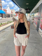 Lily Pearl Waistband Shorts