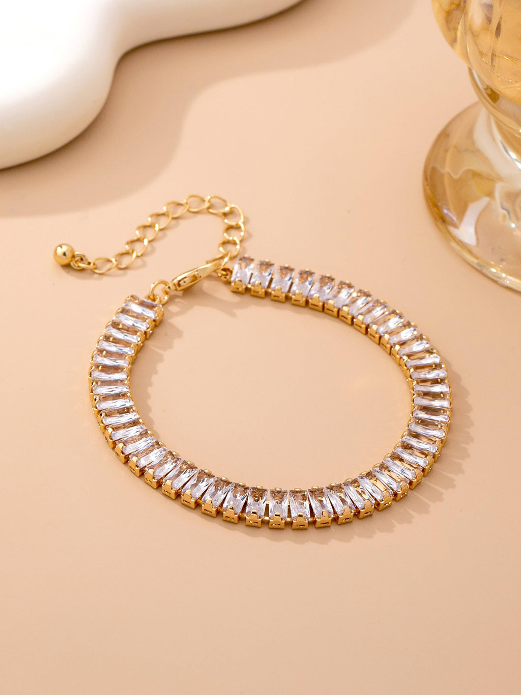 Baguette Crystal Tennis Bracelet | 80B1658