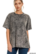 `Vintage Wash Oversize Cotton Tee