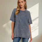 `Vintage Wash Oversize Cotton Tee