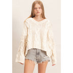 Cable Knit V-Neck Sweater