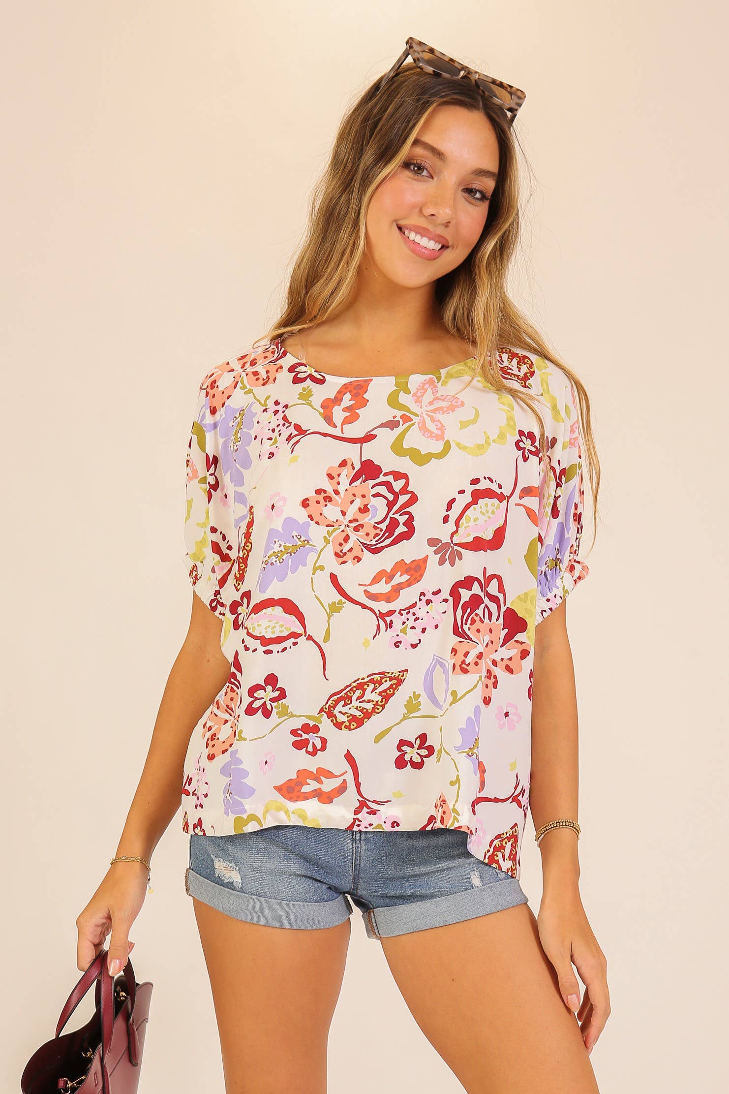 Coastal Bloom Printed Blouse