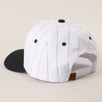 PLAY BALL Pinstripe Embroidered Trucker Hat