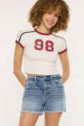 KanCan High Rise Light Wash Shorts