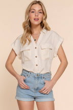 Dolman Short Sleeve Tencel Shirt