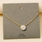 Cross On Pearl Pendant Chain Necklace