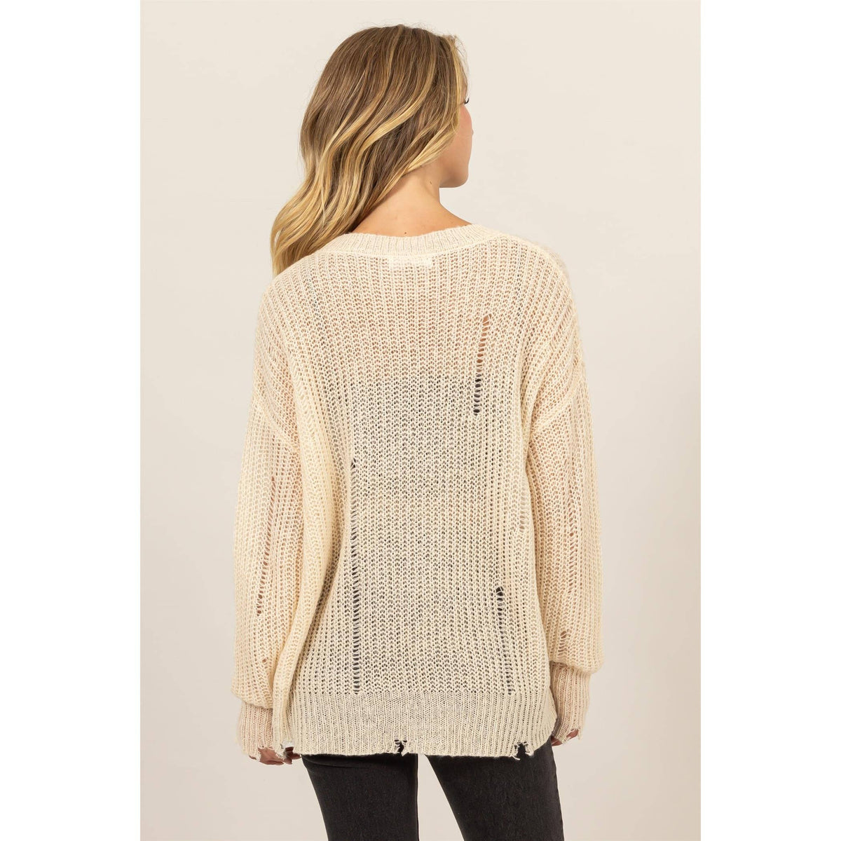 Distressed Knit Sweater
