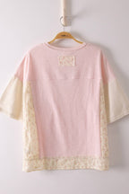 NT12633-Oversized Mixed Media Knit Top