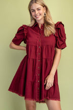 Linen Button Up Shirt Dress