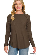 Cotton Slub Jersey Long Sleeve Tee Shirts