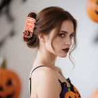 LARGE HALLOWEEN CROSS BOO HAIR CLAW CLIPS | 40H1139