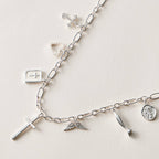 18K Gold-Dipped Faith & Love Charm | Necklace