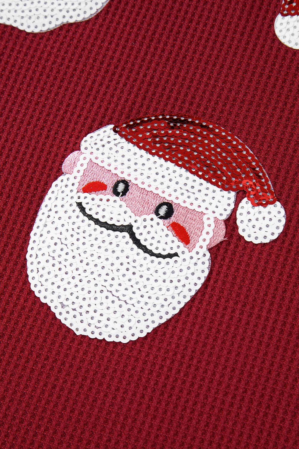 Sequin Santa Claus Long Sleeve Top