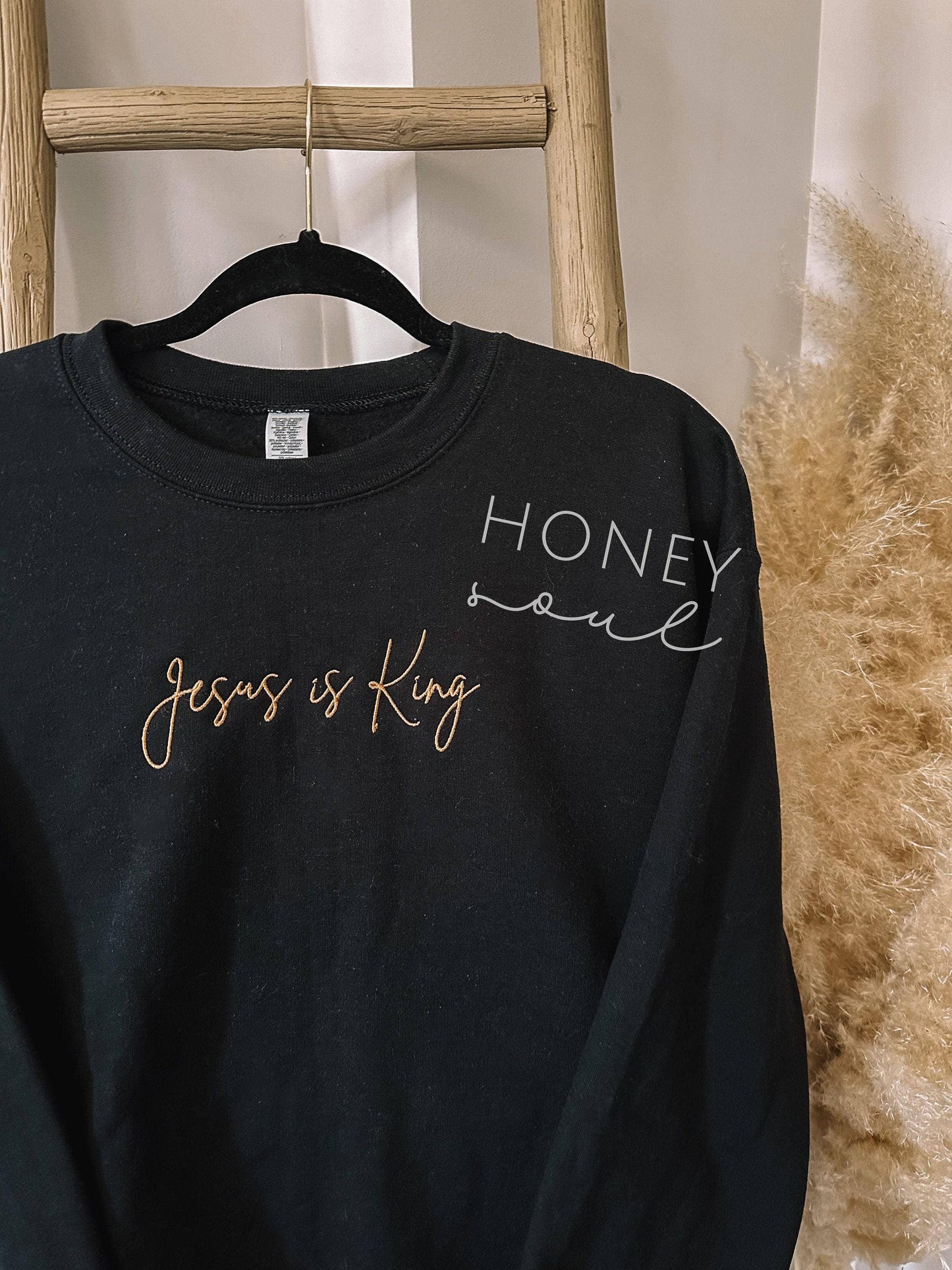 Embroidered 'Jesus is King' Sweatshirt