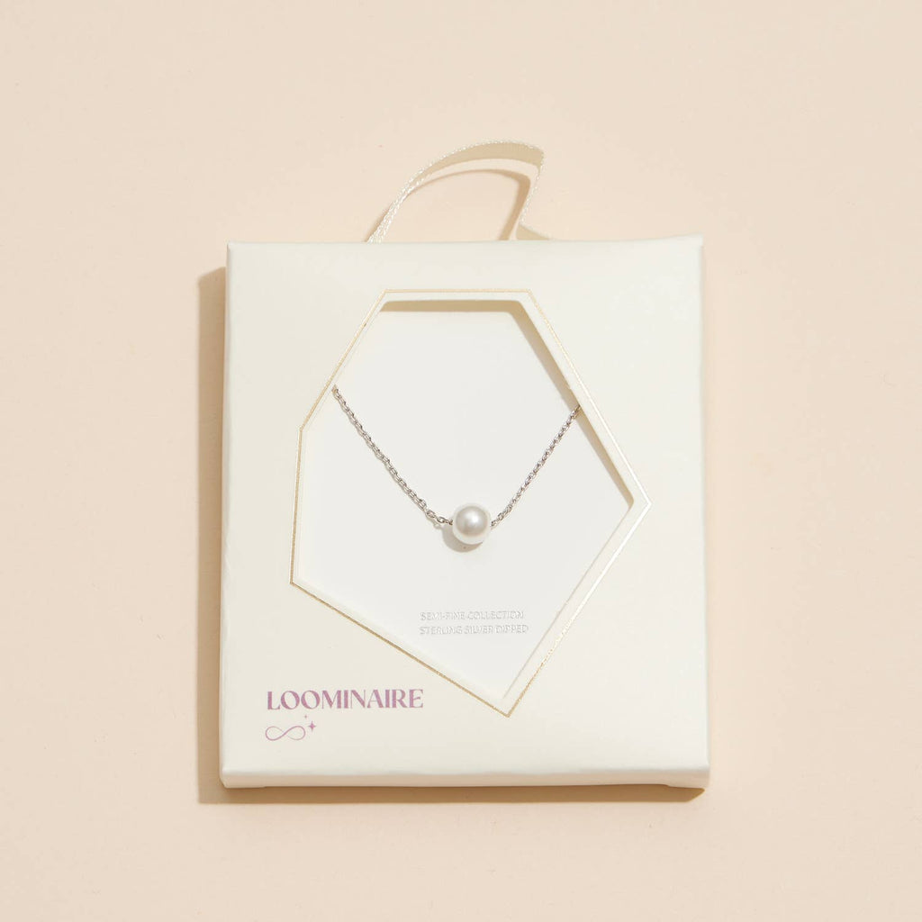 Classic Small Pearl Pendant Necklace | Timeless 18K Small Pearl Pendant Necklace