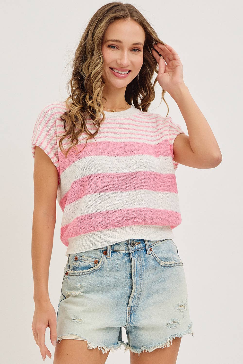 STRIPED SPRING/ SUMMER  KNIT TOP
