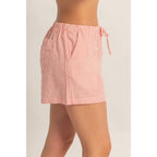 Striped Drawstring Waist Shorts