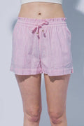 Striped Linen Blend Shorts
