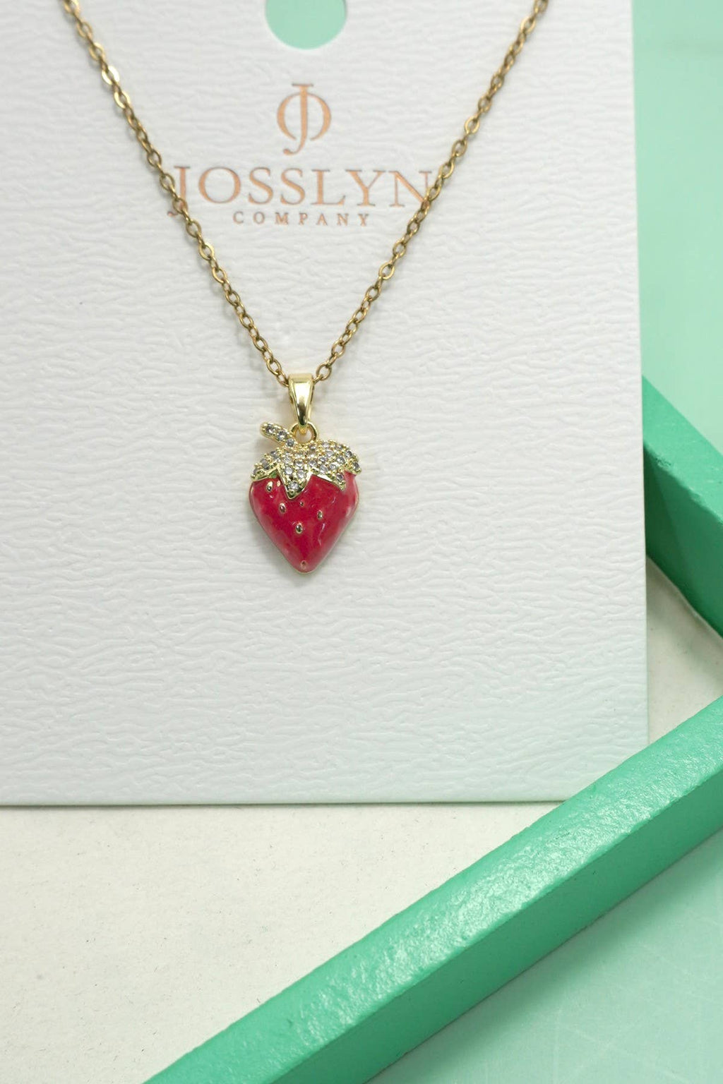 18K STAINLESS STEEL STRAWBERRY NECKLACE