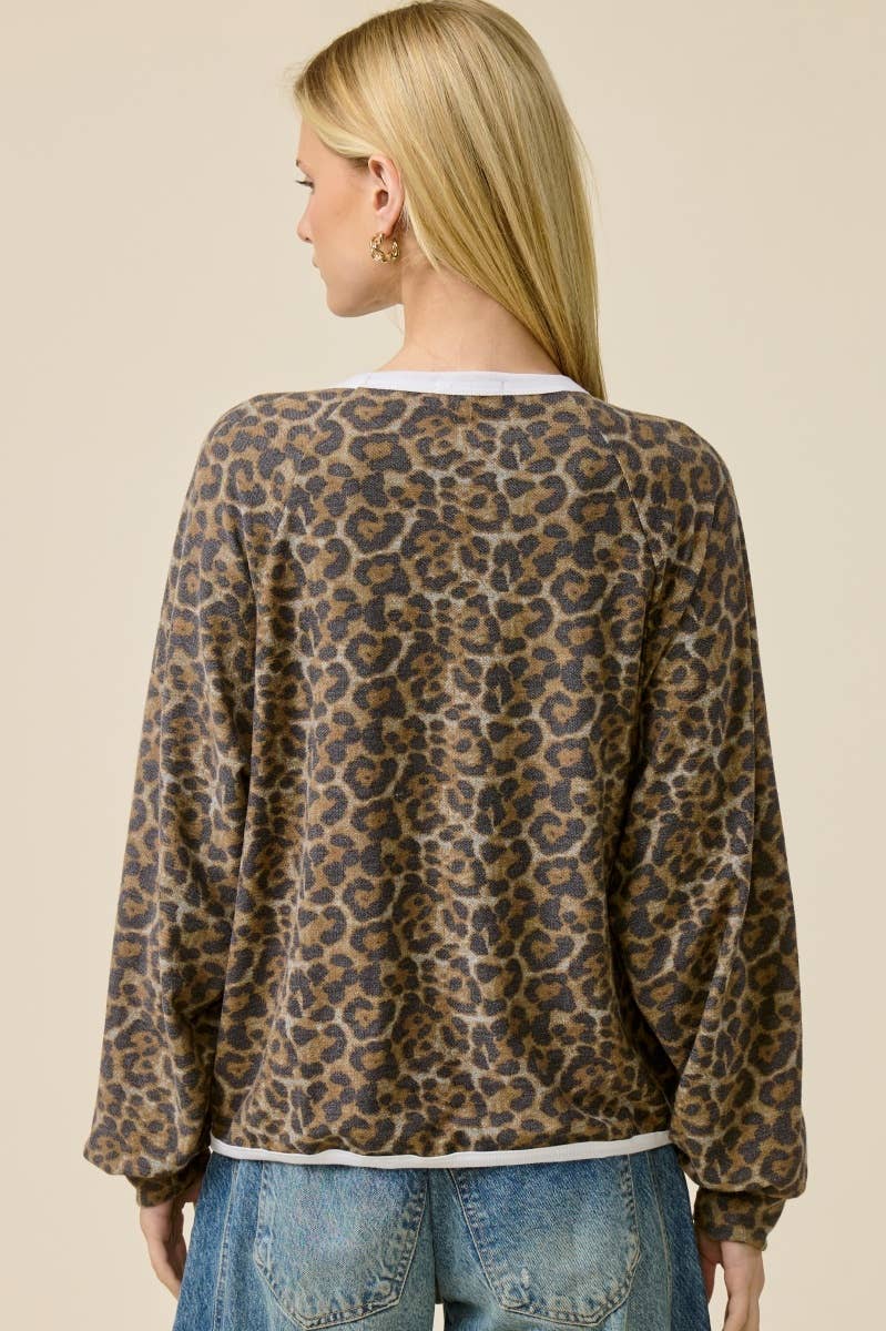 Free Bird Vintage Graphic L/S Vintage Rib Knit Pullover