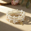 White Cross Christian Stackable Bracelets