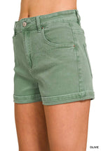 5 Pockets Cuffed Shorts - Zenana