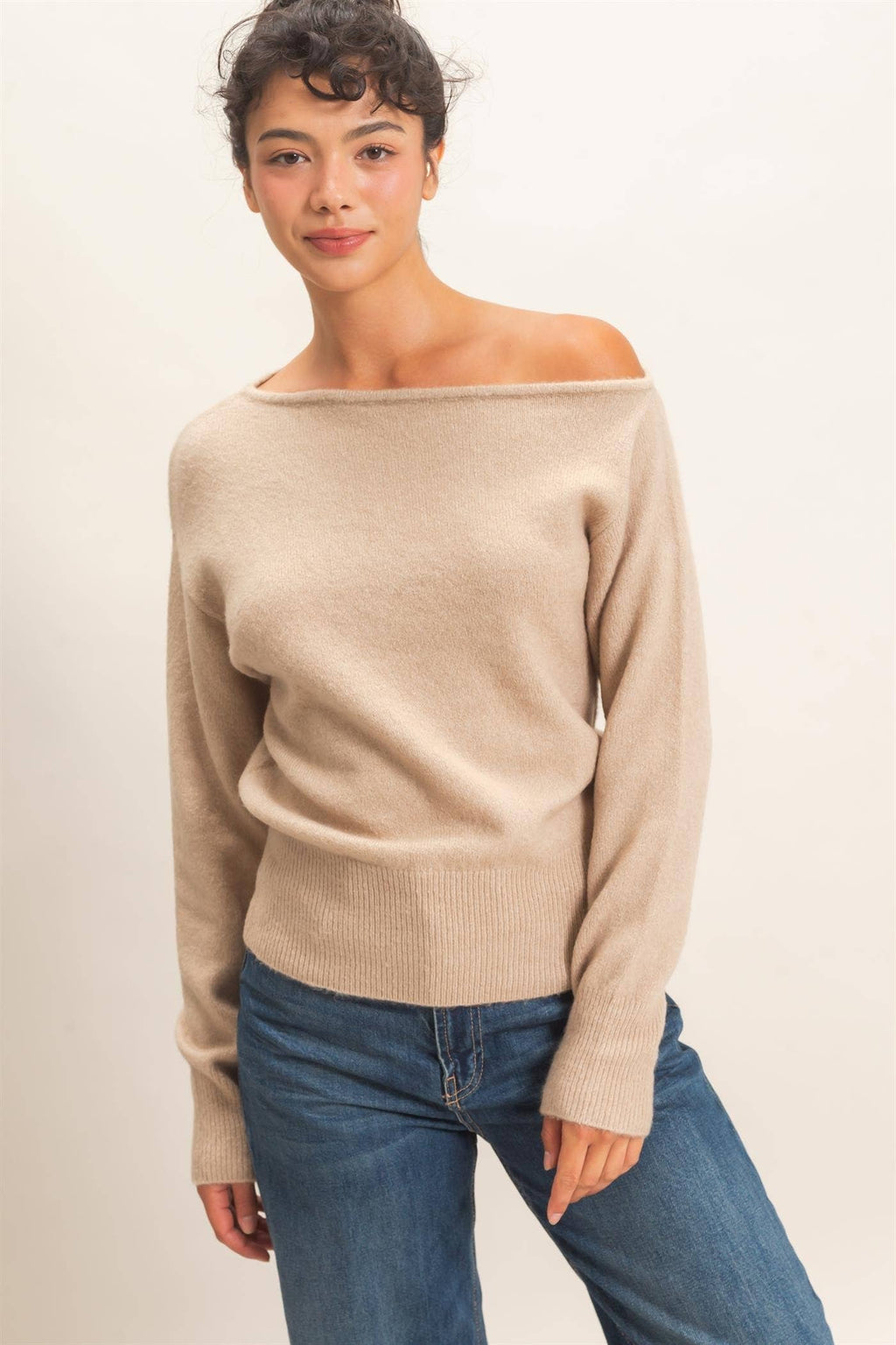 Off The Shoulder Sweater Top