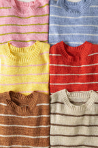 12W3319N-Striped Knit Sweater Vest Top