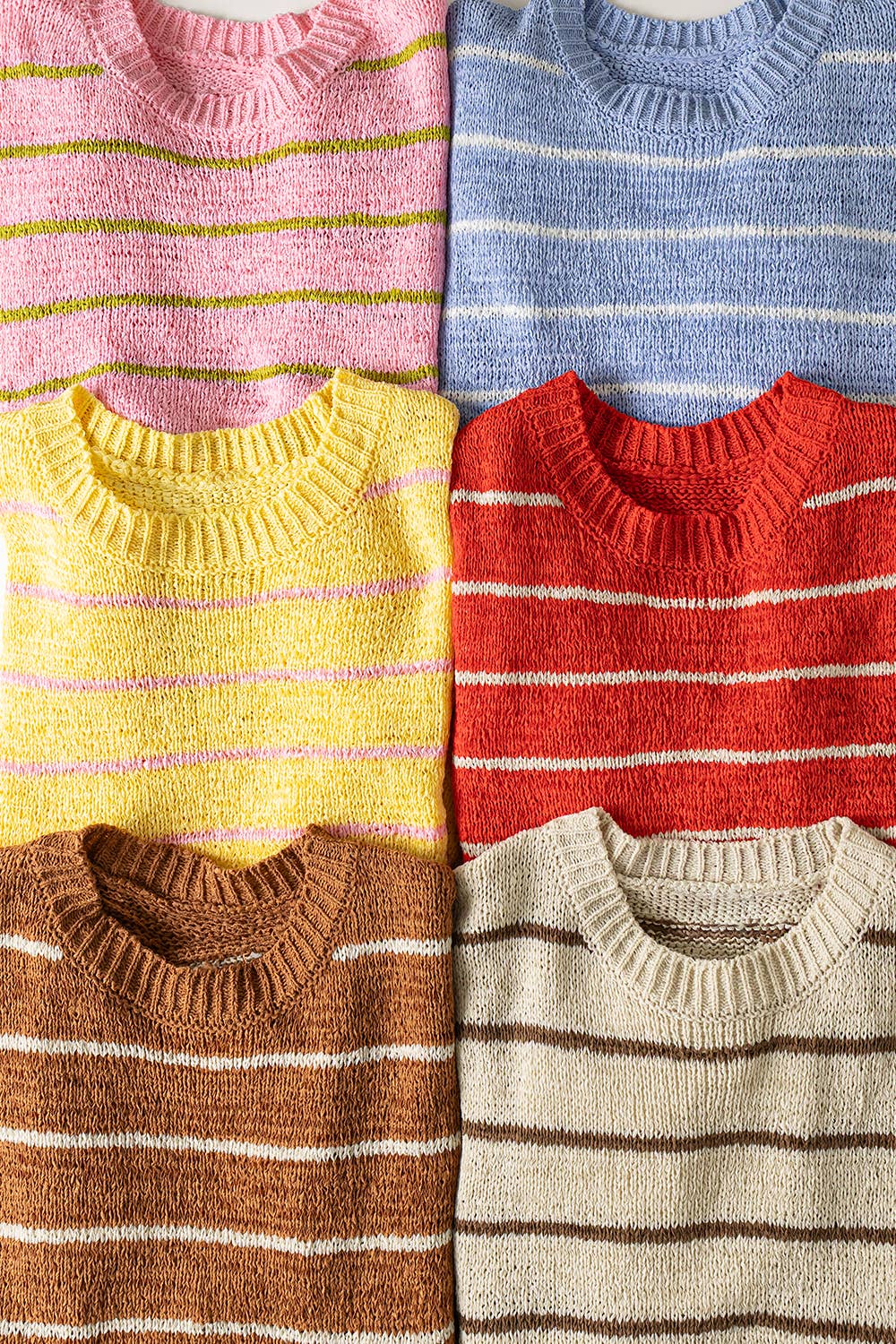 12W3319N-Striped Knit Sweater Vest Top