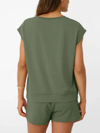 Casual Short Sleeve Top and Shorts Summer Set