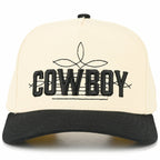 COWBOY Letter Embroidered on Two Tone Trucker Hat