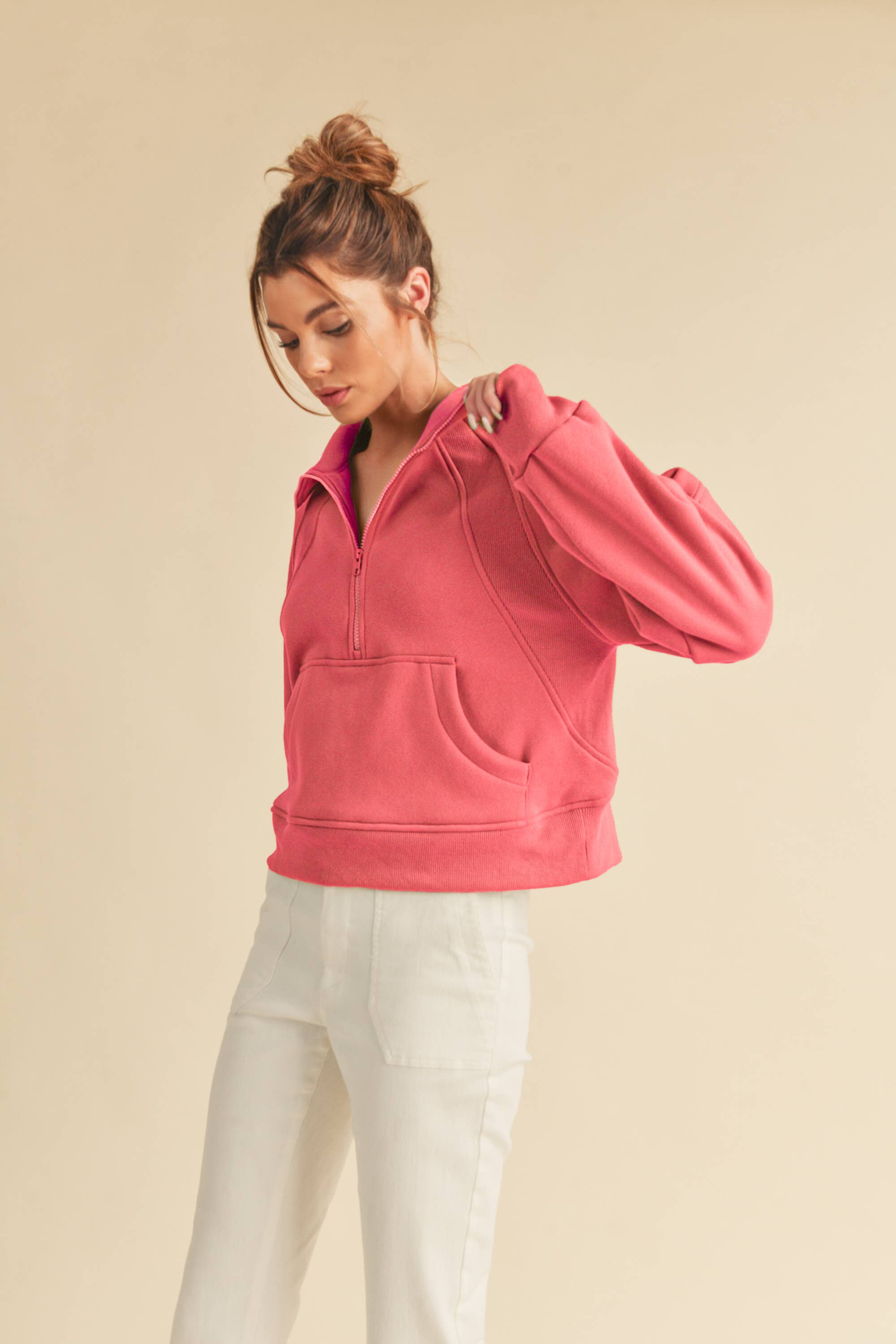950CK Dove Funnel Neck Half Zip 6