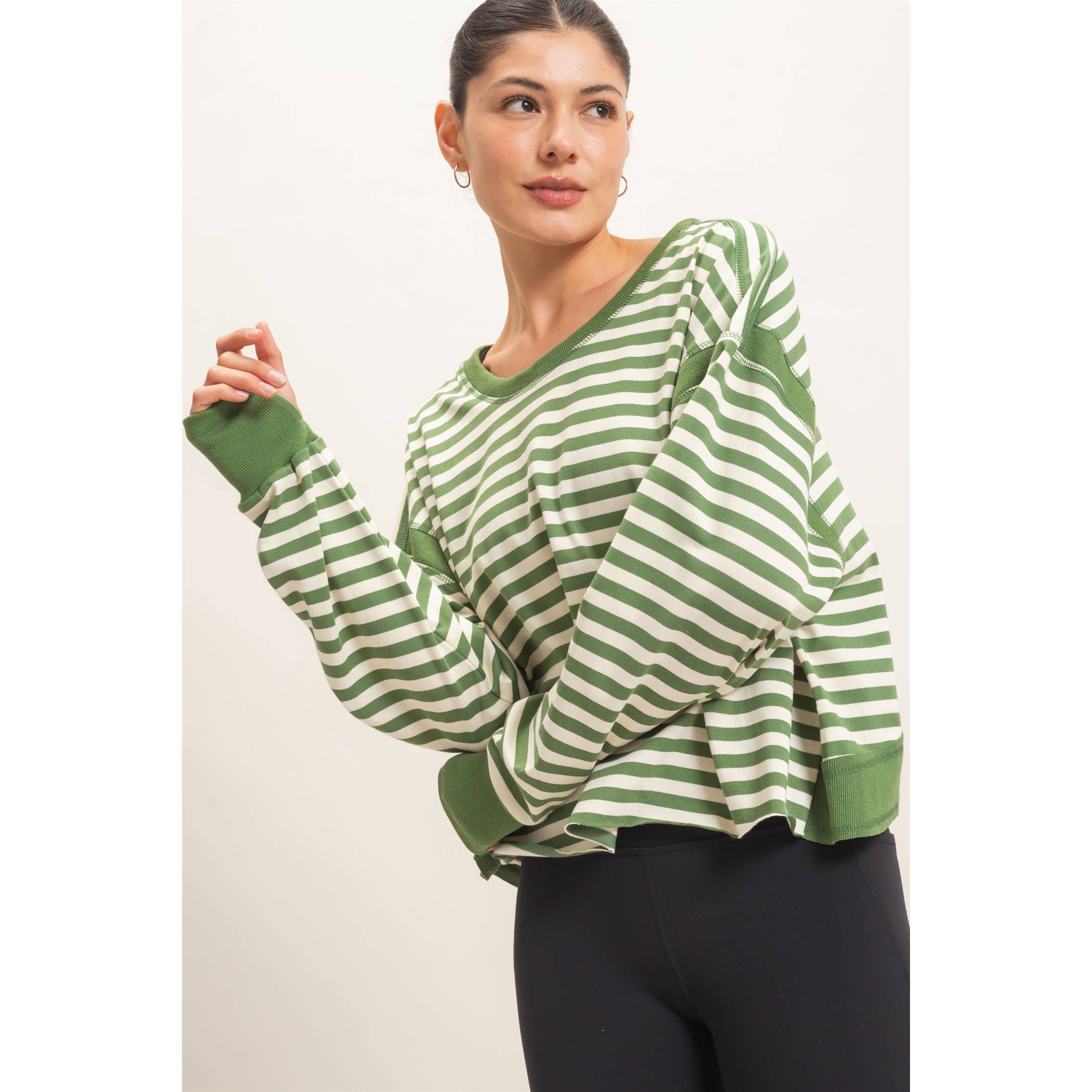 Striped Long Sleeve Top