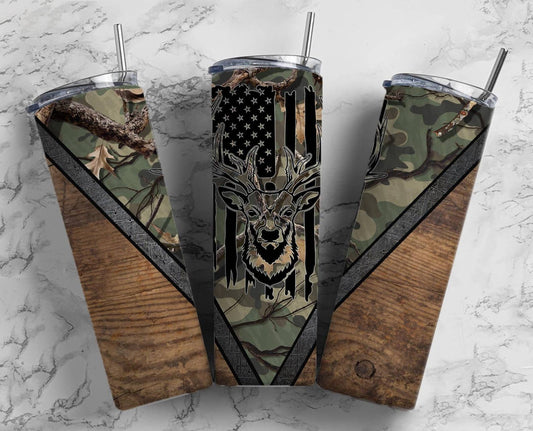 Camo Deer Hunt Tumbler