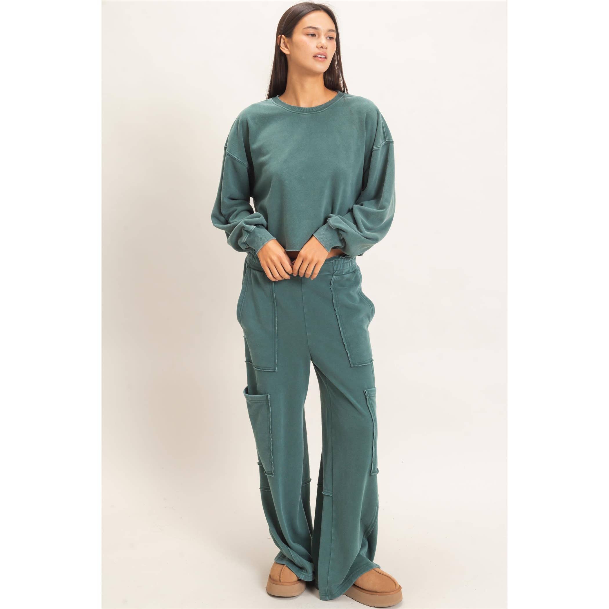 Mineral Wash Cargo Pocket Pants