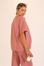 Striped Lounge Top & Pants Set