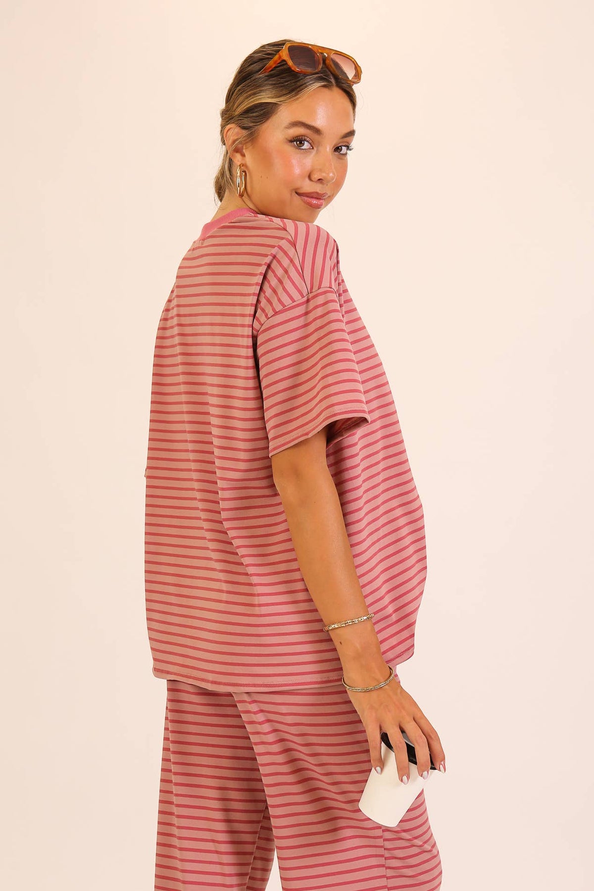 Striped Lounge Top & Pants Set