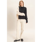 Two-Tone Knit Sweater