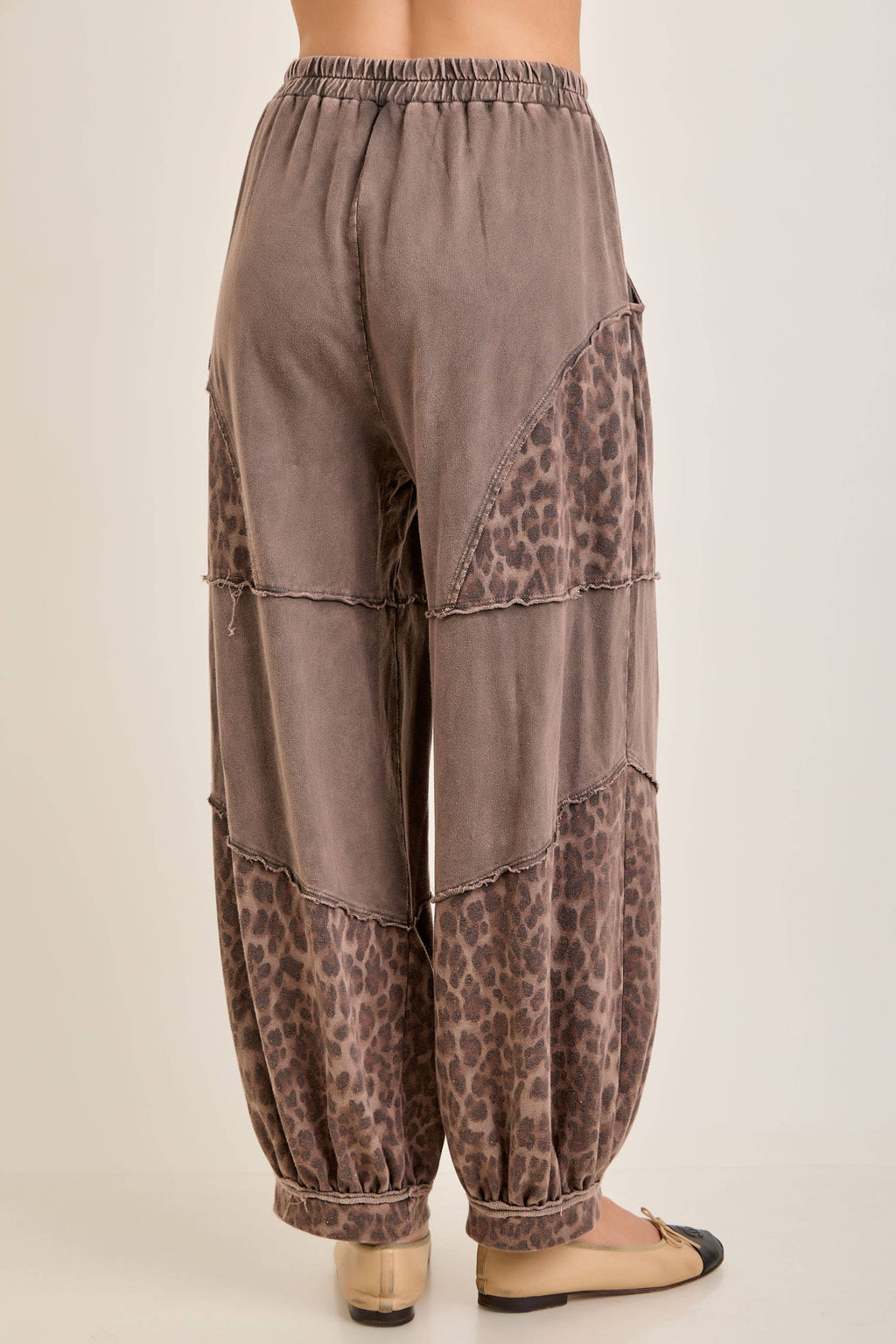 Mineral Washed Cheetah Leopard Balloon Lounge pants HP6948