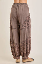 Mineral Washed Cheetah Leopard Balloon Lounge pants HP6948