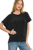 Chenille Waffle Cap Sleeve Sweater