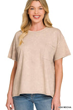 French Terry Acid Washed Relaxed Top N Short Set