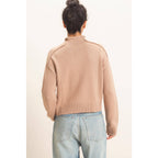 Roll Neck Sweater With Reversed Seam