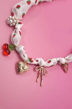 Strawberry Scarf Charm Necklace